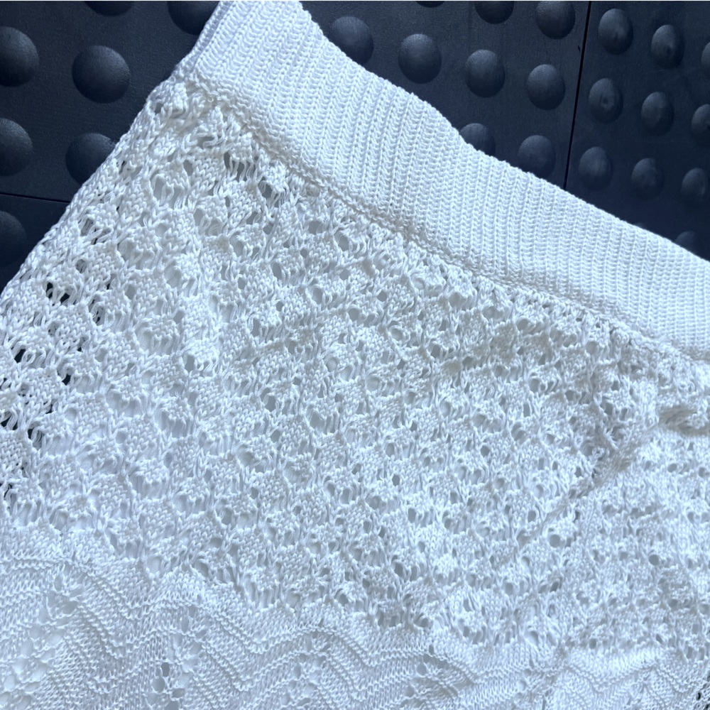 White Crochet Crop and Maxi Skirt Set - Picture 6 of 7
